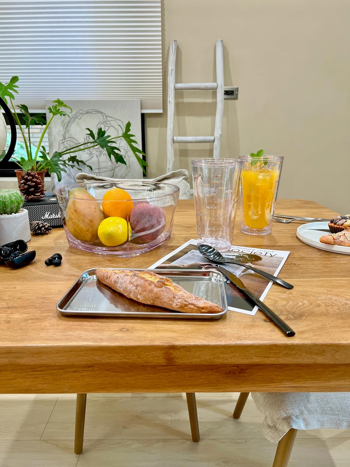 Set 2 Ensaladeras Plástico Acrílico para Mezclar