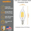 12 Bombillas LED Filamento E12 5W 4000K Blanco Frío