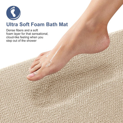 2 Alfombras Baño Espuma Viscoelástica Lavables 24x16
