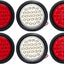 Luz trasera 4pulg redondo 24led 3cables coleta camiones
