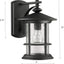 Aplique pared exterior negro texturizado 10pulg 2uds