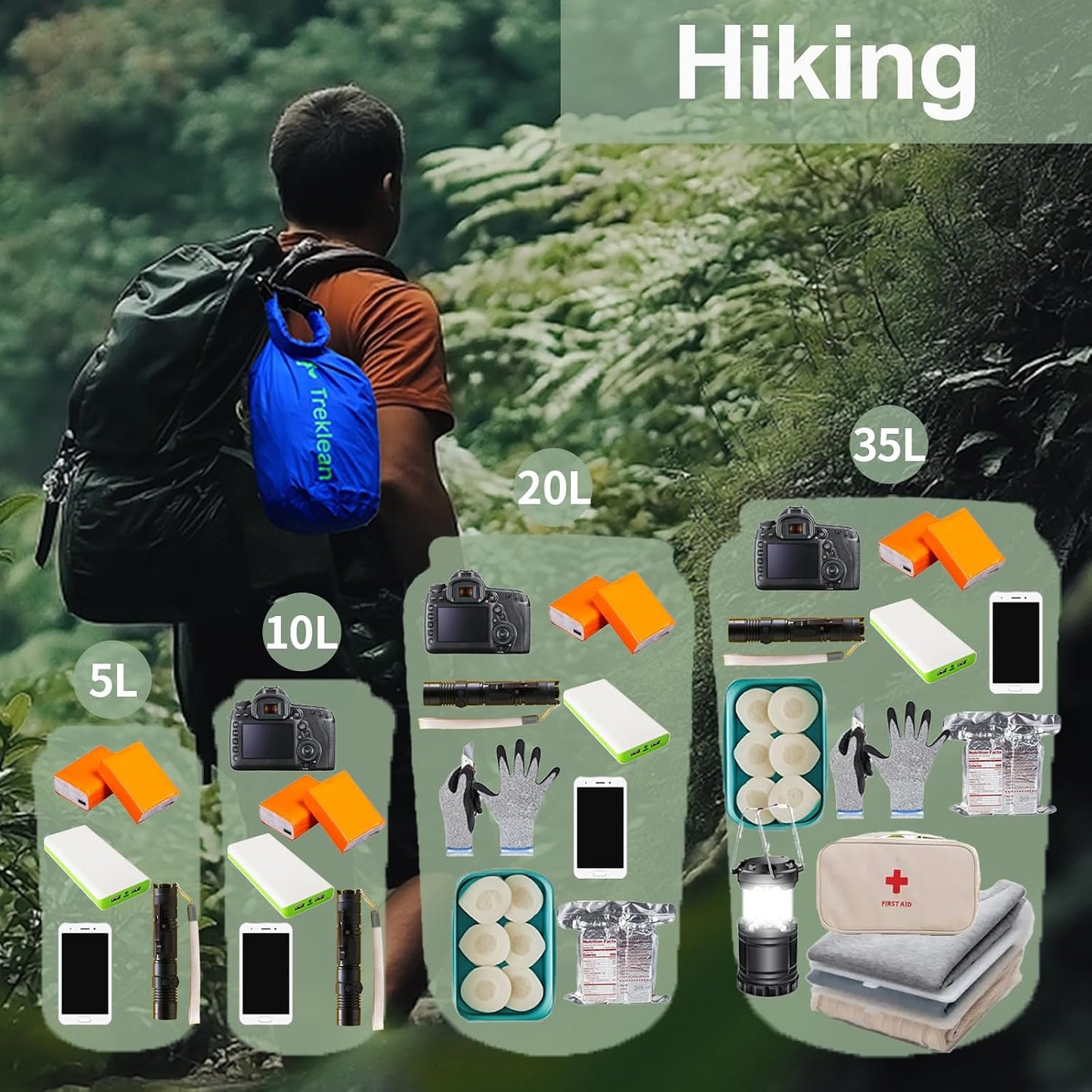 Bolsa seca impermeable flotante para kayak rafting camping