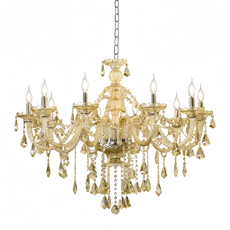 Lámpara colgante cristal e12 10 luces para hogar
