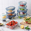 Set 32 Pzas Recipientes Vidrio Borosilicato con Tapas