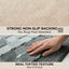 Alfombra pasillo antiderrap lavable 8ft gris antracita