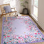 Alfombra lavable morada 4x6ft antiderrap dormitorio
