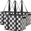 Bolsas compras reutilizables a cuadros plegables set 3