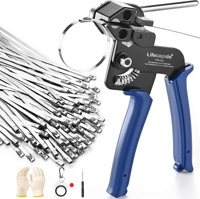 Herramienta bridas acero inox con cortador 100 pzas 11.8pulg