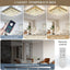 Candelabro cristal dorado 34pulg control remoto led sala