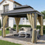 Cortinas exteriores beige impermeables opacas