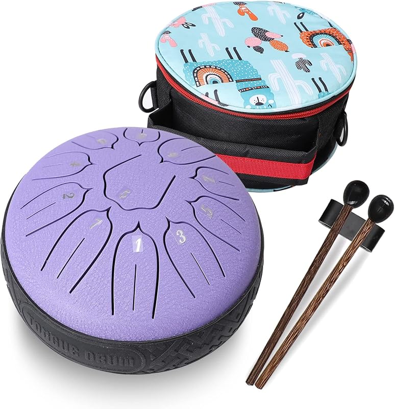 Tambor Handpan 11 Notas 6pulg Instrumento Percusión Morado
