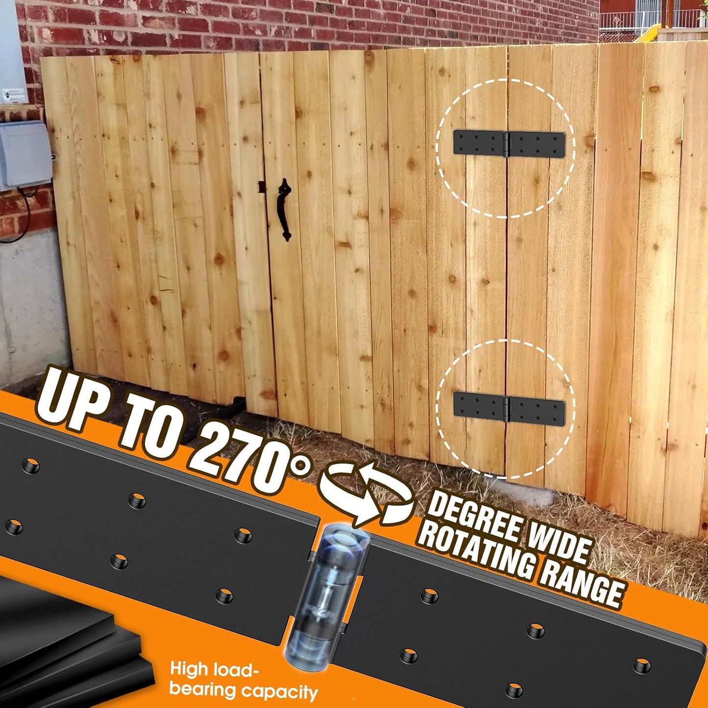 Bisagras ajustables 270grados puerta granero madera kit 4