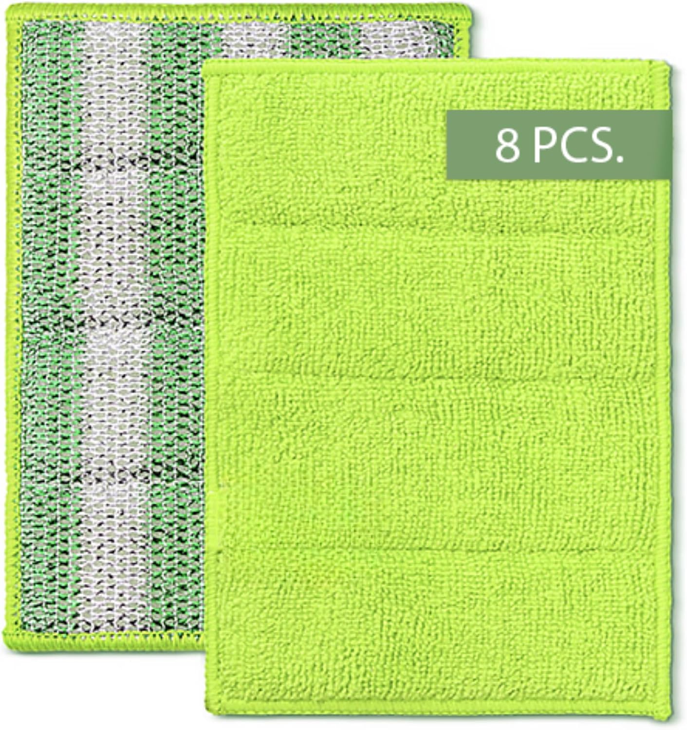 Paquete 8 Paños Microfibra Doble Cara 4.5x6.5pulg Limpieza Hogar