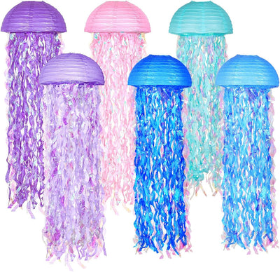 Farol medusa 10pulg decoración fiesta rosa morado azul