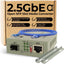 Convertidor Ethernet a fibra 2.5G SFP dual 1G 100Mbps