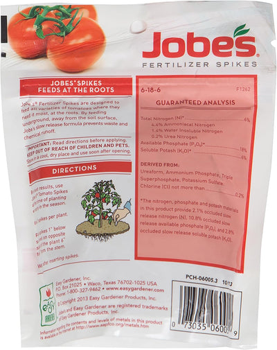 Estacas fertilizantes tomate 6-18-6 para frutales bolsa 10 pzas