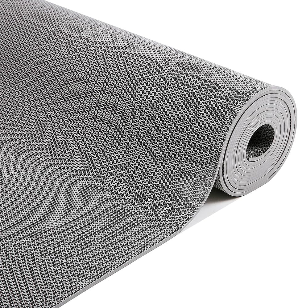 Tapete drenaje antideslizante PVC gris 3x8pulg