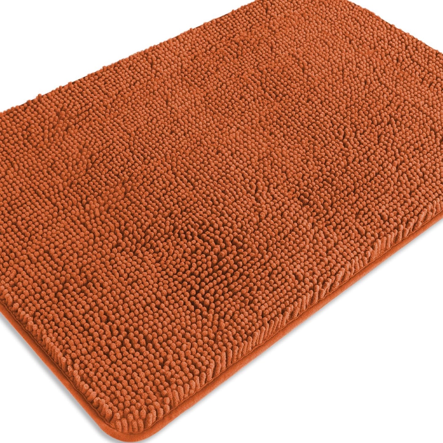 Alfombras baño color naranja quemado antiderrap 24x36