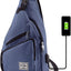 Bolso bandolera 15.4" para hombre viaje USB