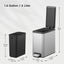 Cubo basura acero inox 6L con tapa y pedal