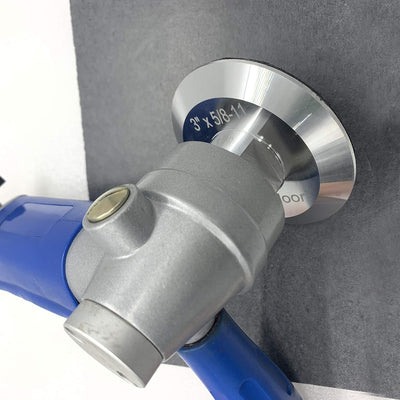 Almohadilla respaldo aluminio gancho bucle 3pulg rosca 5/8