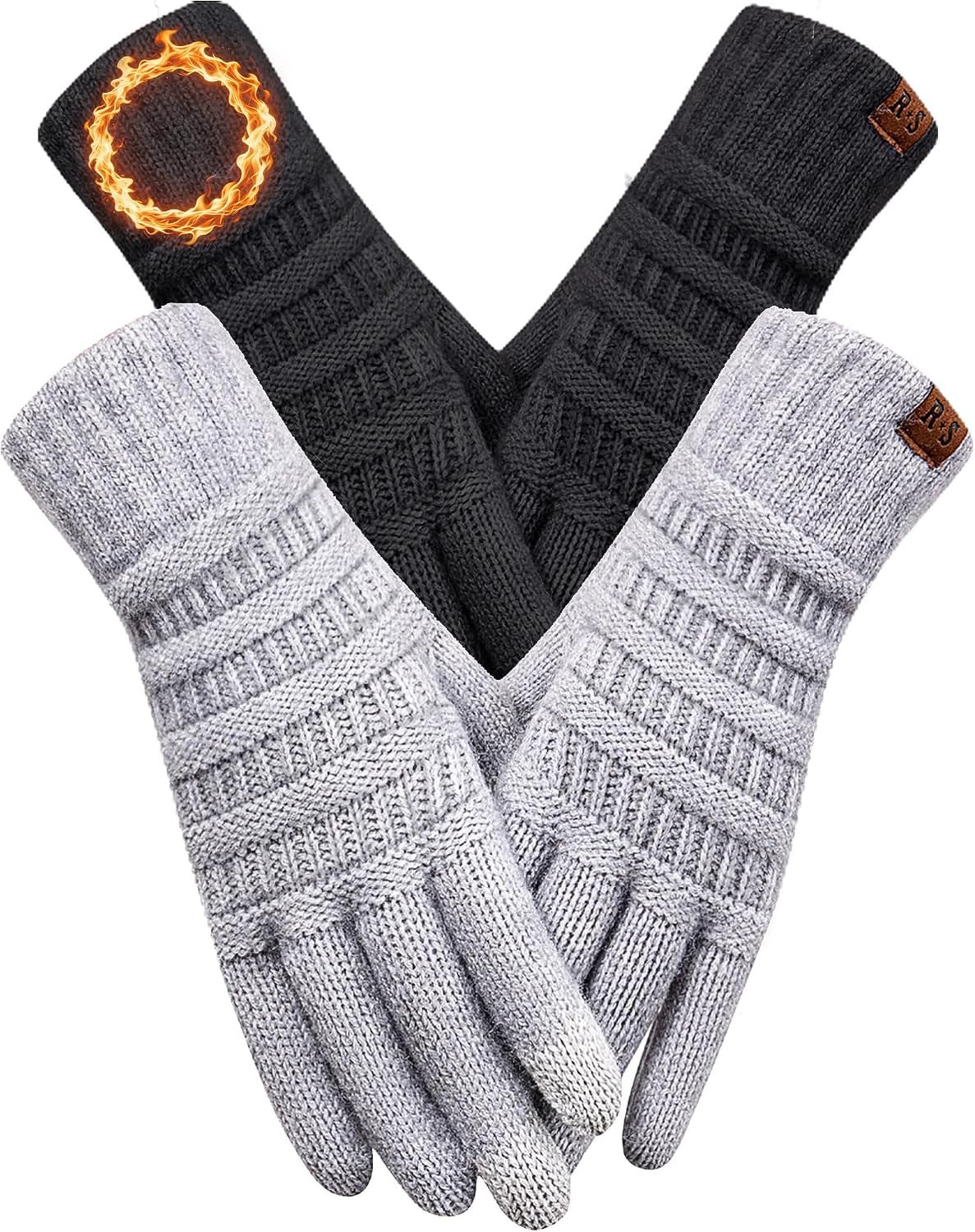 2 Pzas Guantes Térmicos Mujer Pantalla Táctil Invierno