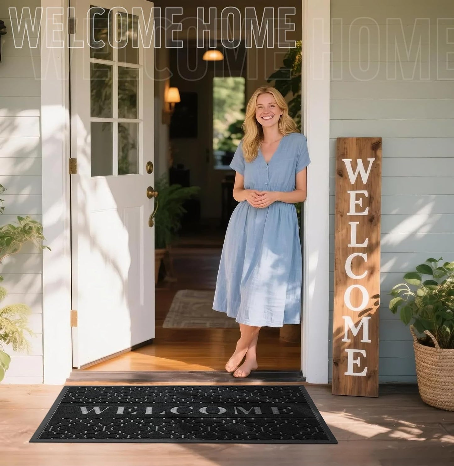 Alfombra antiderrap impermeable para puerta entrada