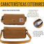 Bolsa cruzada horizontal con correa desmontable