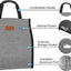 Bolsa almuerzo mujer aislada reutiliz. con bolsillo gris