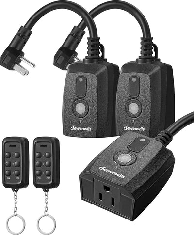 Interruptor control remoto inalámbrico 3 clavijas 15a