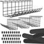 Bandeja cables escritorio soporte alambre set 4x17 negra