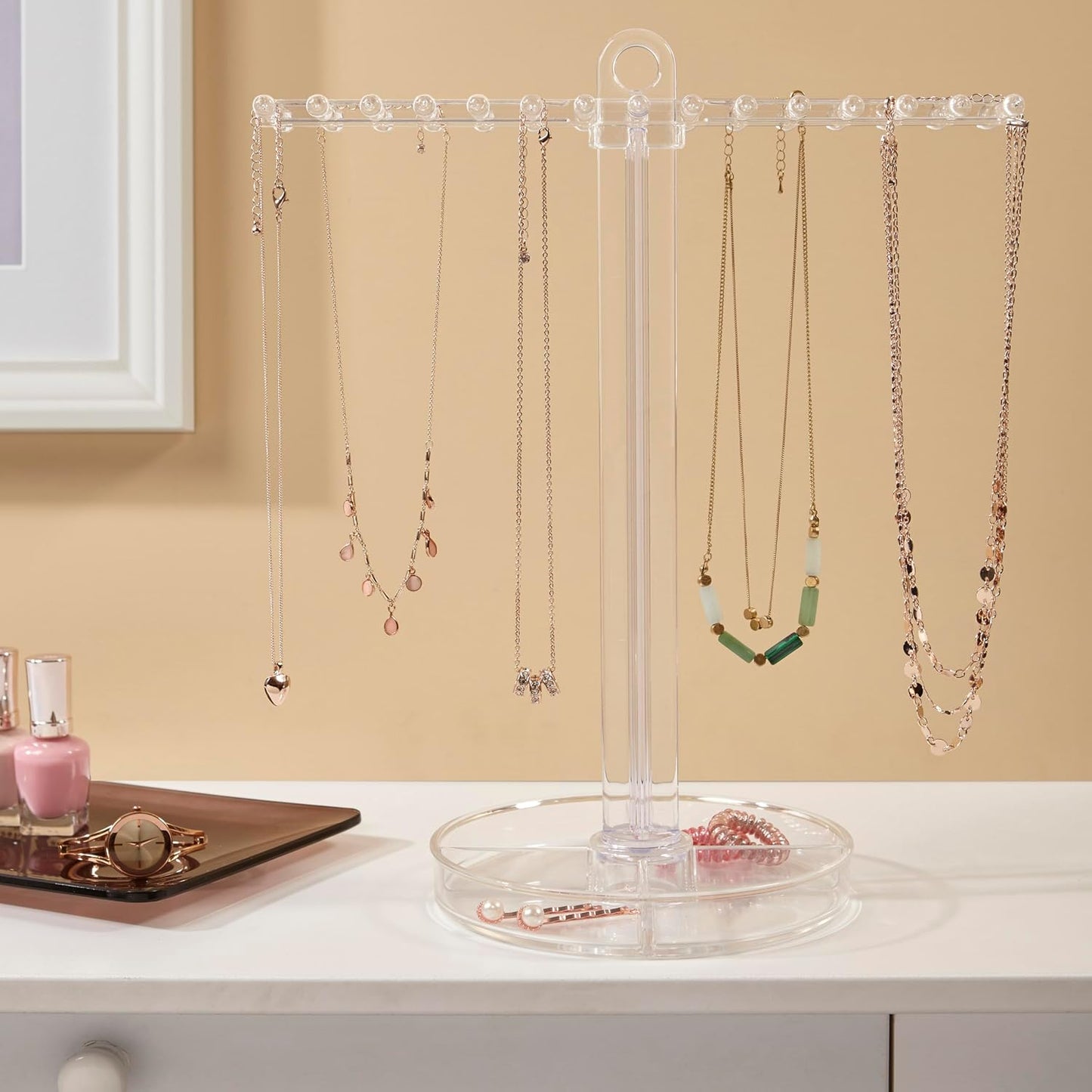 Soporte collares bandeja joyas