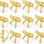 Set 12 Servilleteros Metal Dorado Lazo Resistentes Oxido