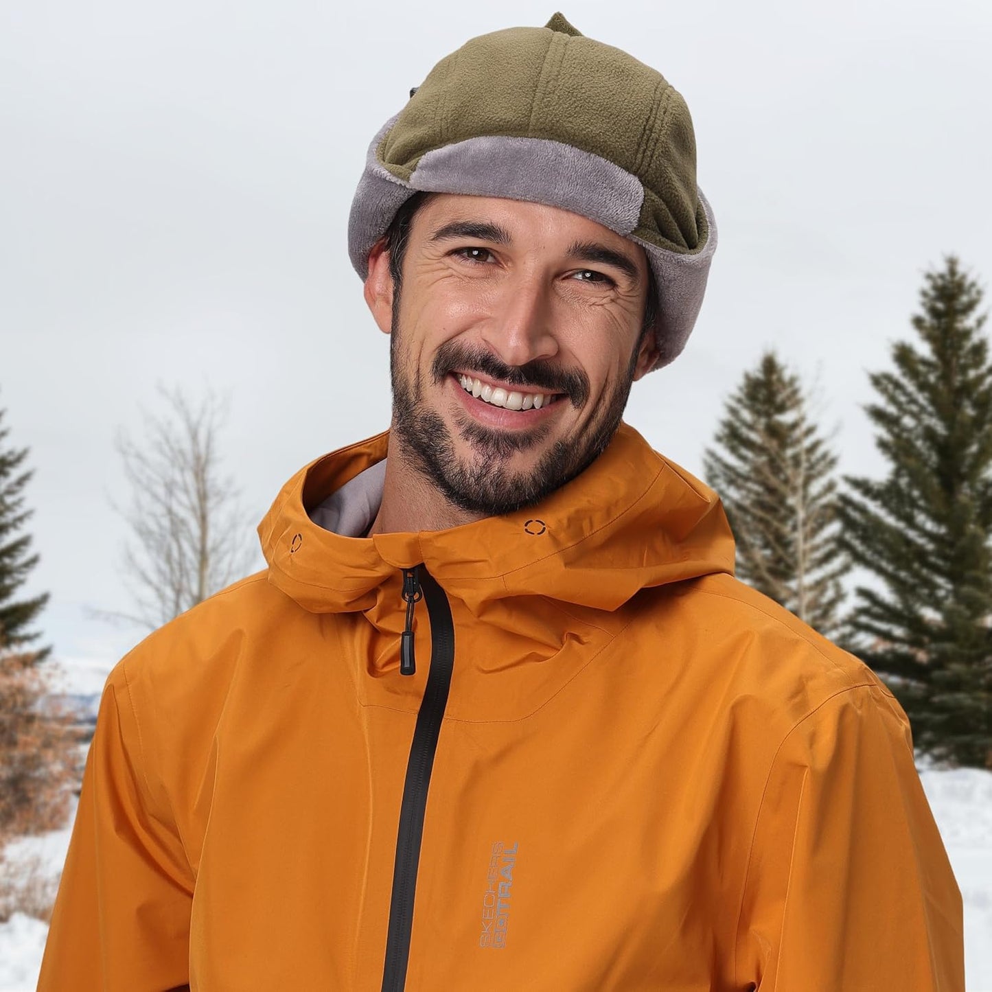 Gorro térmico polar con orejeras para hombre invierno