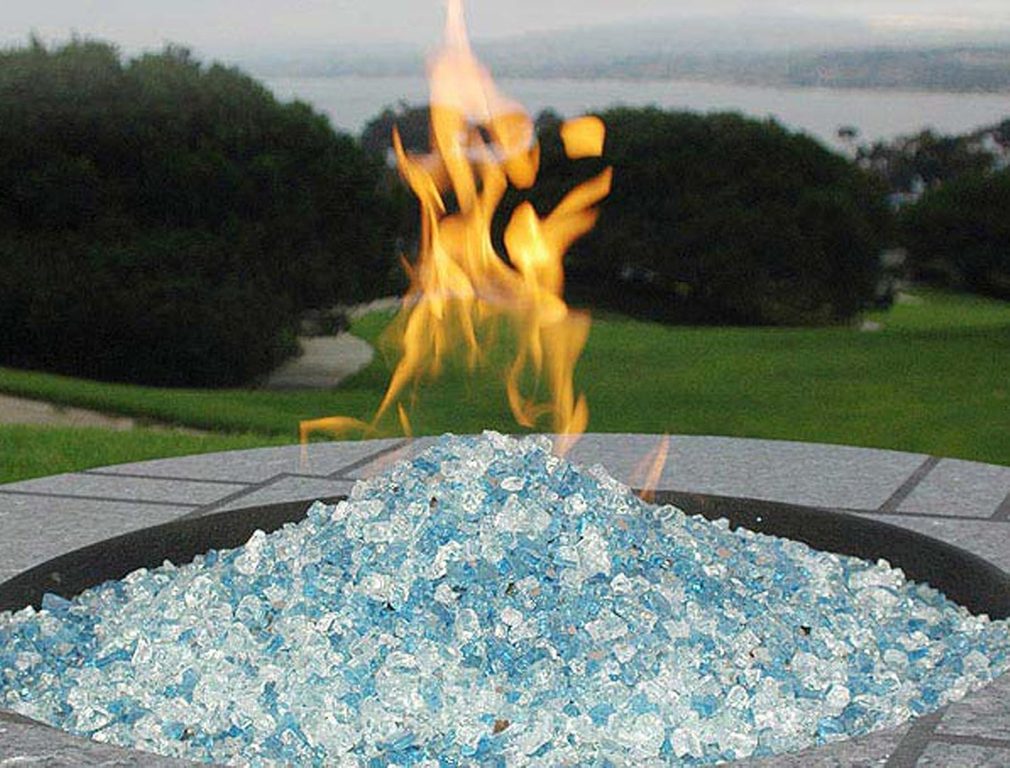 Cristal hoguera vidrio fuego mezcla bahama