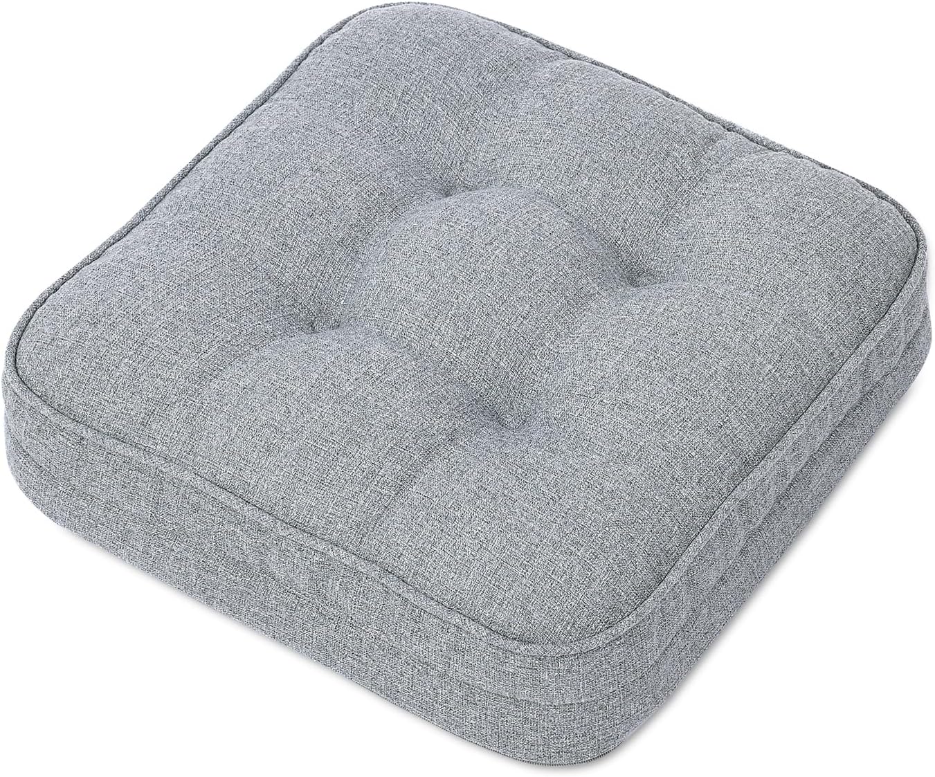 Cojín asiento visco 16x16pulg antiderrap funda extraible gris