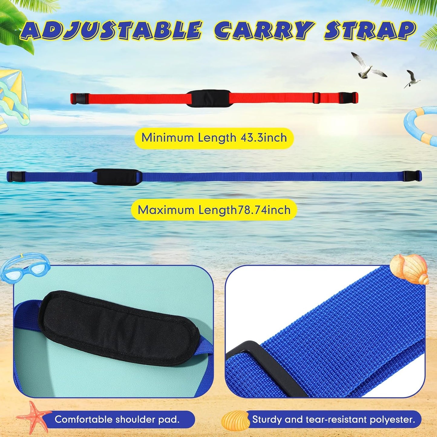 Correa ajustable para silla playa camping bicicleta plegable