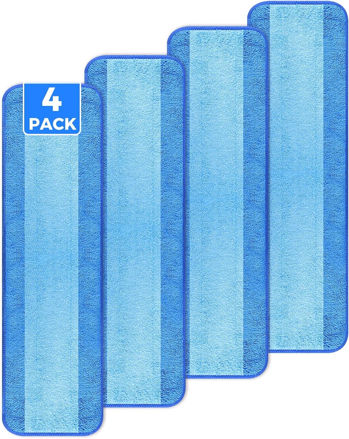 4 Pzas Almohadillas Microfibra 18pulg Comp Bona Lavables