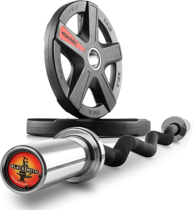 Set pesas olímpicas goma barra Blacksmith