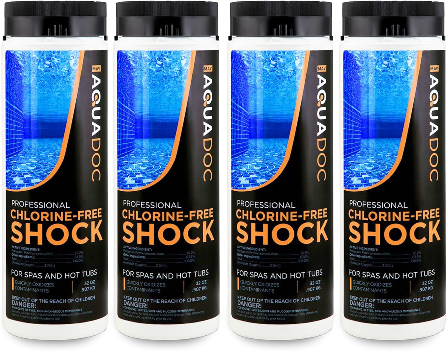 Choque spa sin cloro 32oz pack 4 fabricado EE.UU.