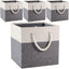 4 Pzas Contenedores Plegables 11x11" Tela Lino con Cajones