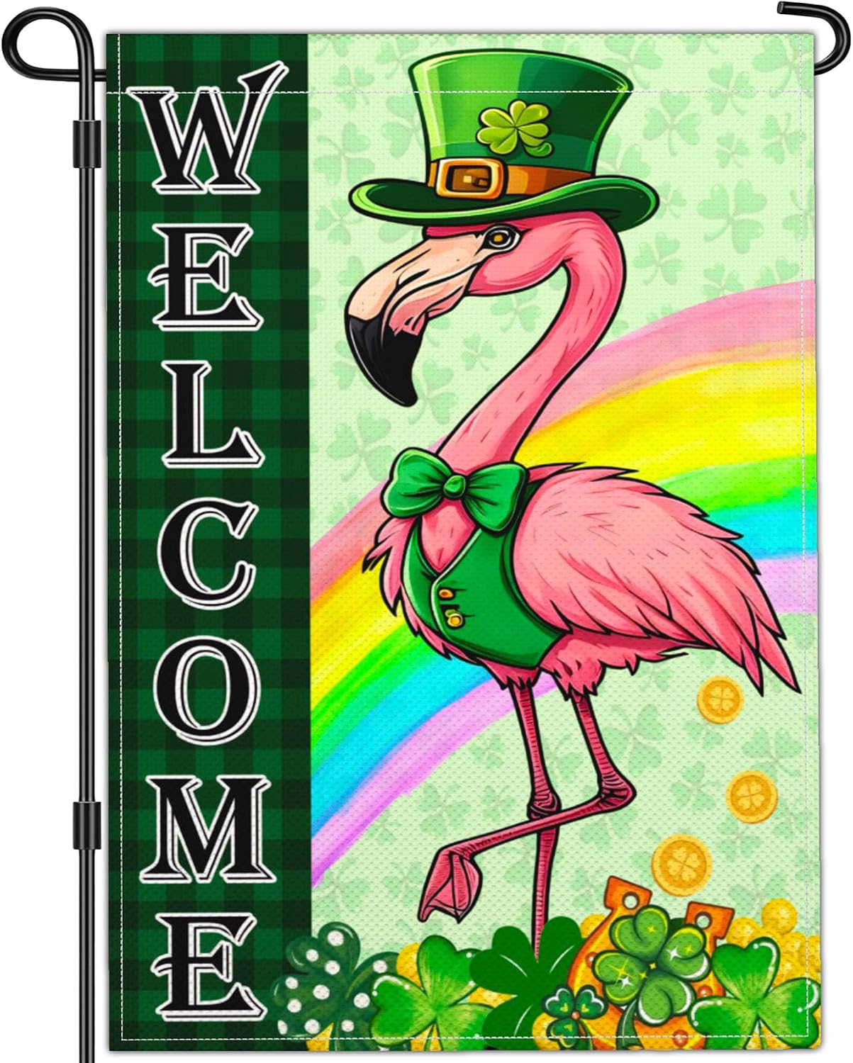 Bandera jardín trébol 12x18pulg decoración San Patricio
