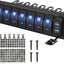 Panel interruptores basculantes 7 posiciones 12V 24V USB