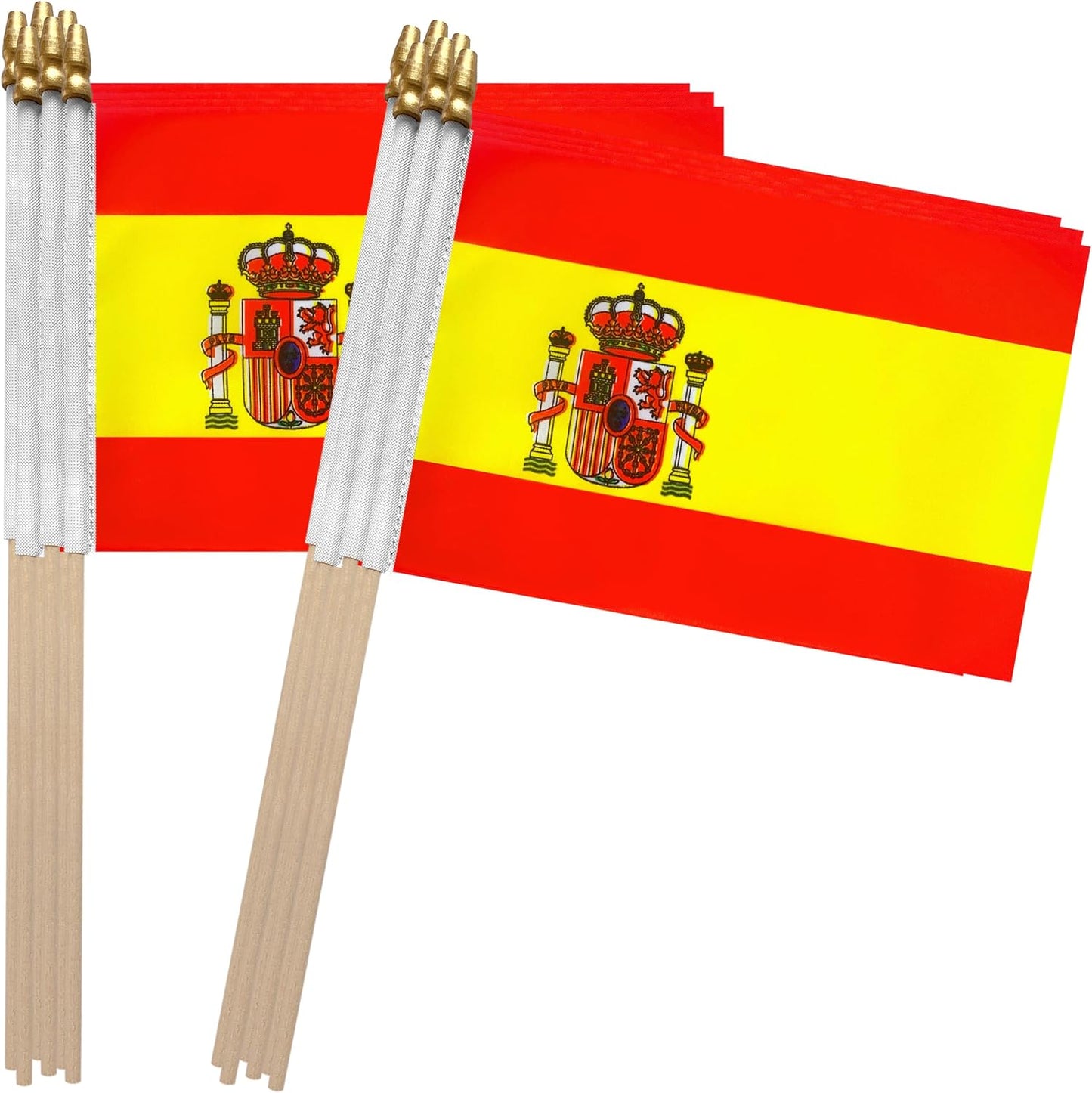 12 Banderas Mano España 5x8"