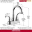 Grifo lavabo baño 2 manijas drenaje emergente 4" cromo