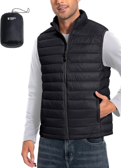 Chaleco acolchado ligero para hombre plegable repelente agua
