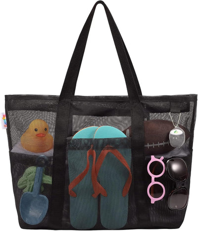 Bolsa playa con cremallera 8 bolsillos impermeable