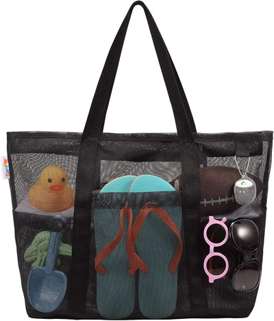 Bolsa playa con cremallera 8 bolsillos impermeable