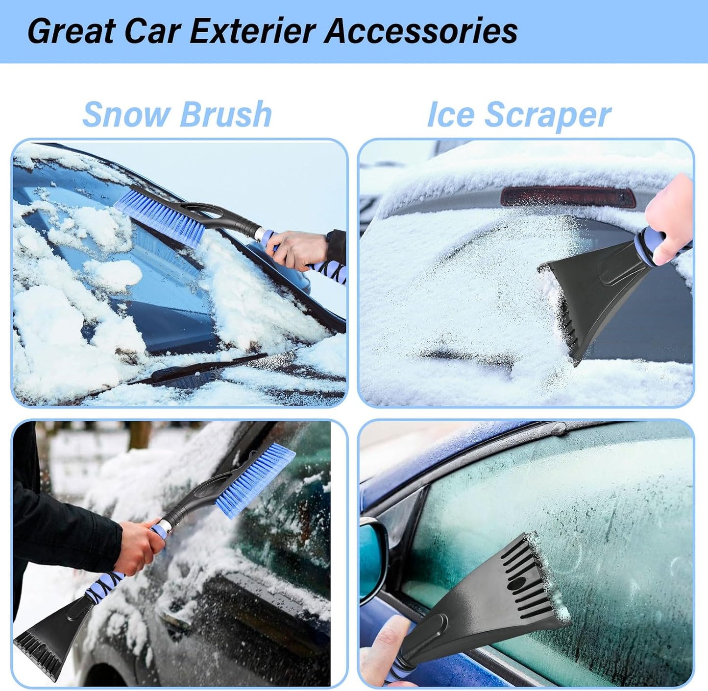 Cepillo nieve 27" con raspadores giratorios