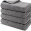 4 Pzas Toallas Microfibra 31x24pulg Absorbentes para Vehículos Gris